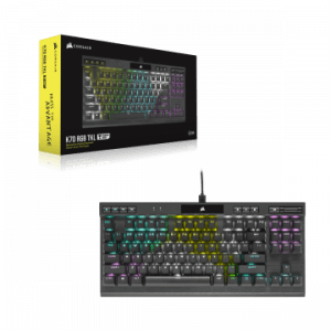 CORSAIR K70 RGB TKL CHAMPION MECHANICAL GAMING KEYBOARD ENG&HE — CHERRY MX RED CH-9119010-NA