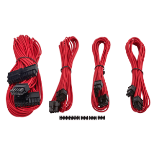 CORSAIR PREMIUM INDIVIDUALLY SLEEVED PSU CABLE KIT STARTER PACKAGE TYPE 4 (GENERATION 3) - RED