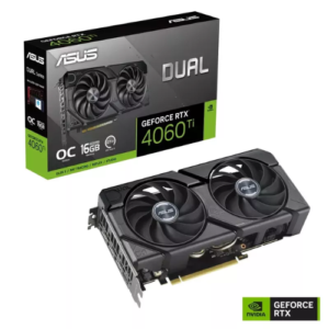 ASUS video card DUAL RTX4060TI O16G EVO OC Edition GDDR6 2595 MHz PCI E 4.0