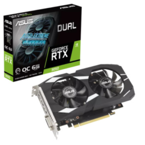 Asus Dual RTX 3050 OC Edition Video Card 6GB 1537 MHz GDDR6 90YV0K60-M0NA00
