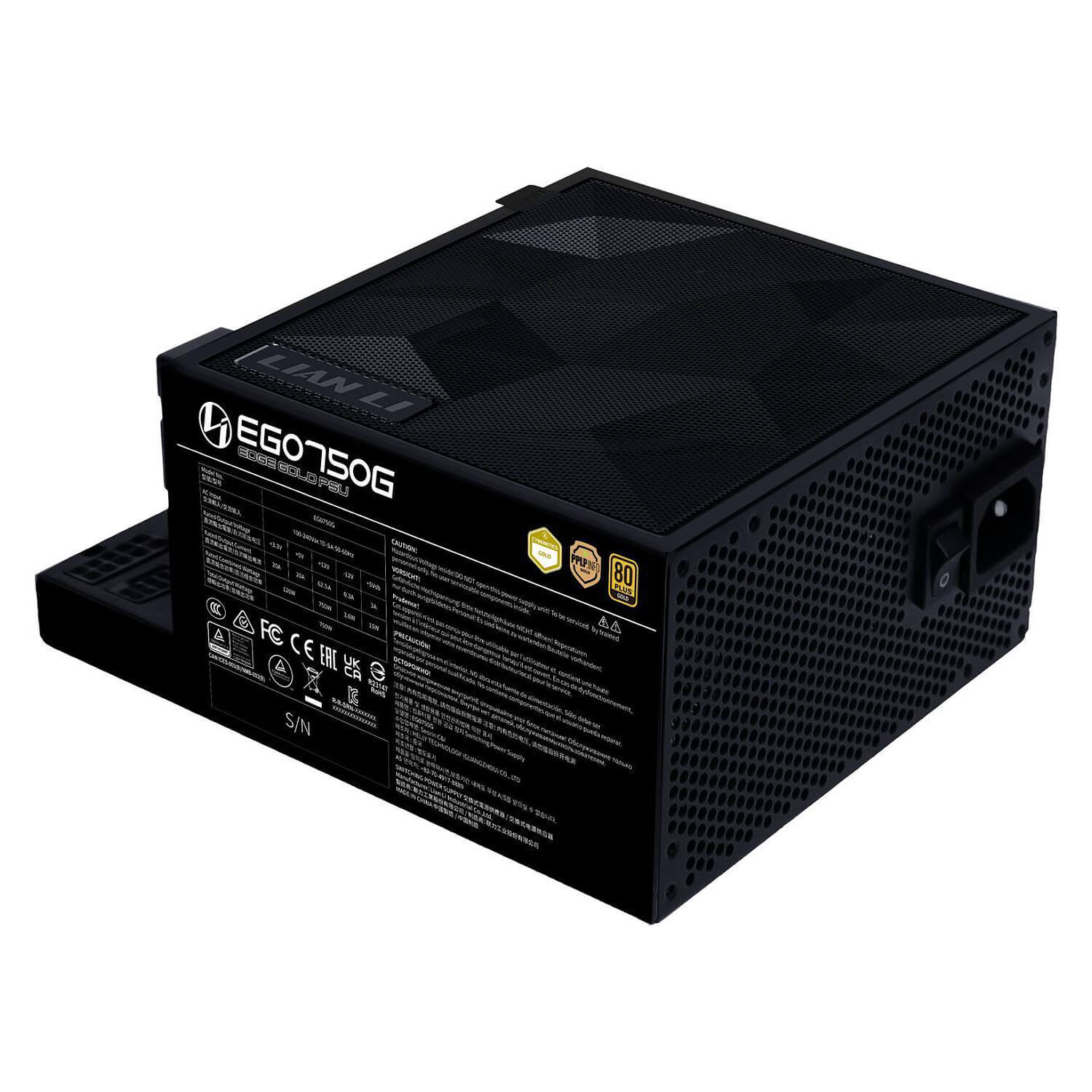 Power Supply Lian-Li EDGE 750W Gold PSU Black ATX PS/2 - Image 3