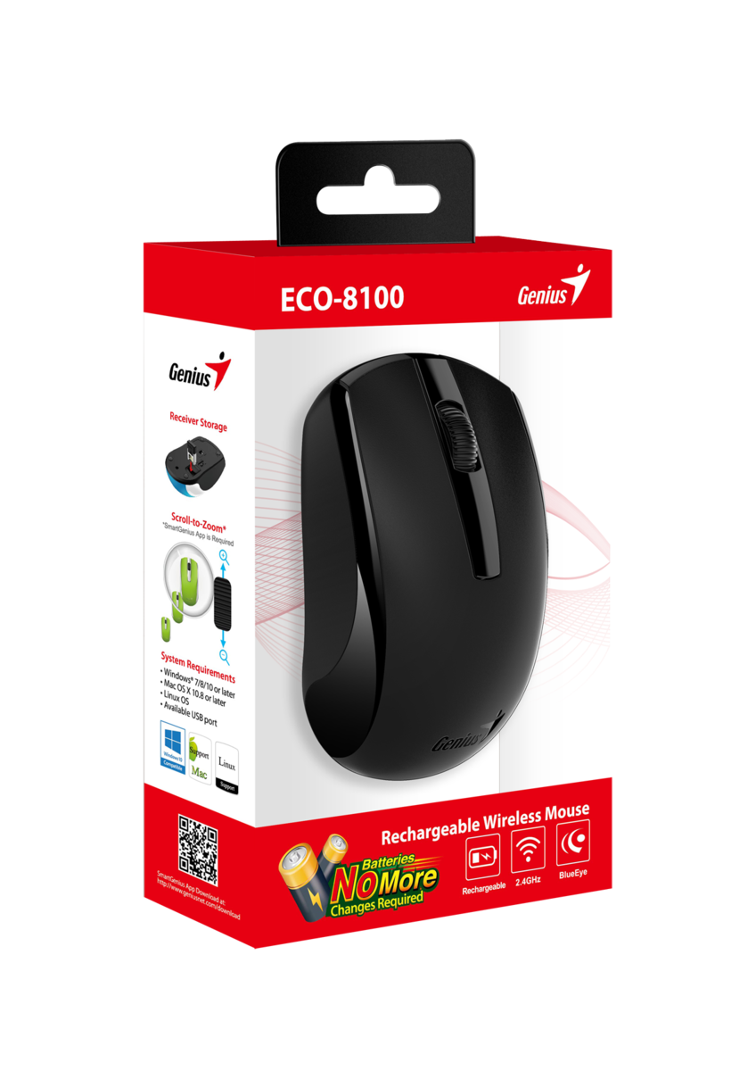 Genius Mouse ECO-8100 Rechargeable Wireless Black - Image 2
