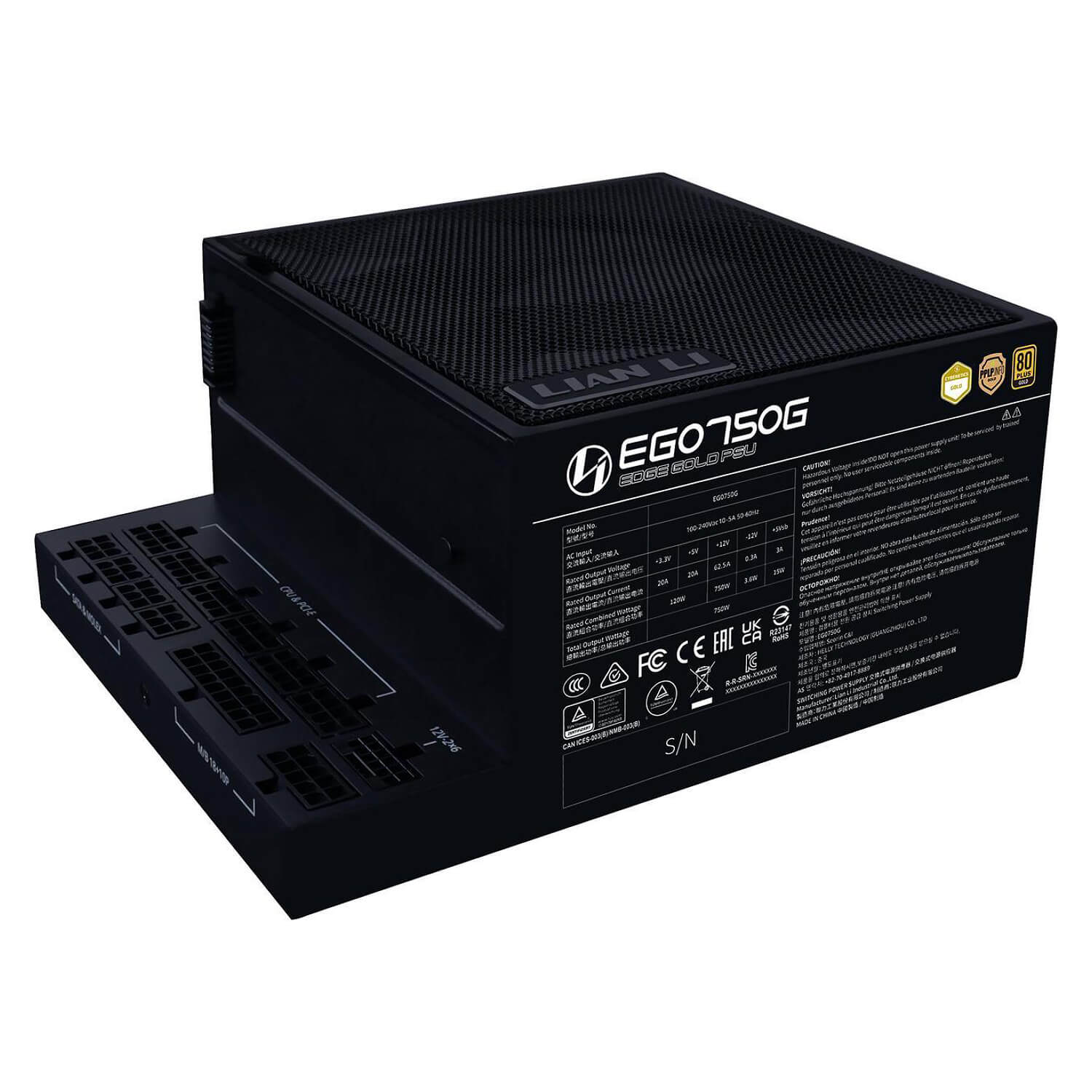 Power Supply Lian-Li EDGE 750W Gold PSU Black ATX PS/2 - Image 5