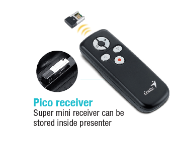 Genius Wireless Presentation Laser Pointer 100 Media - Image 3