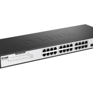 Switch 24 Port 10/100, 2 Gigabit uplink ports Metal