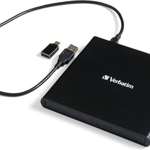 VERBATIM EXTERNAL SLIMLINE CD/DVD WRITER USB3.2 Gen1/USB-C
