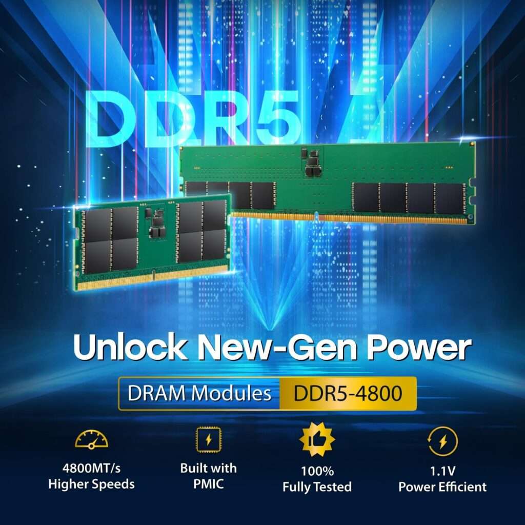 Computer Memory Transcend 16GB DDR5 SODIMM 4800 RPM 1.1V CL40