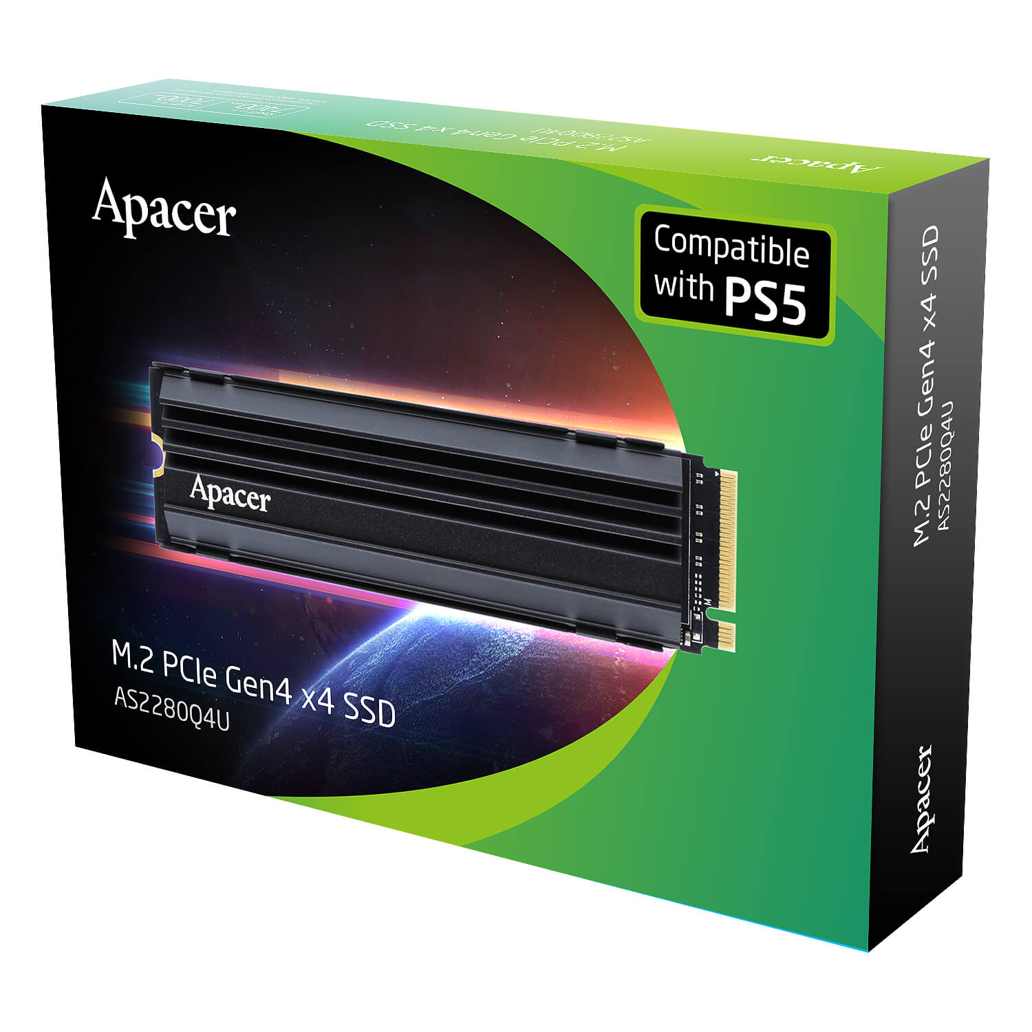 Apacer 2TB M.2 PCIe Gen4 x4 SSD with Heatsink - Image 2