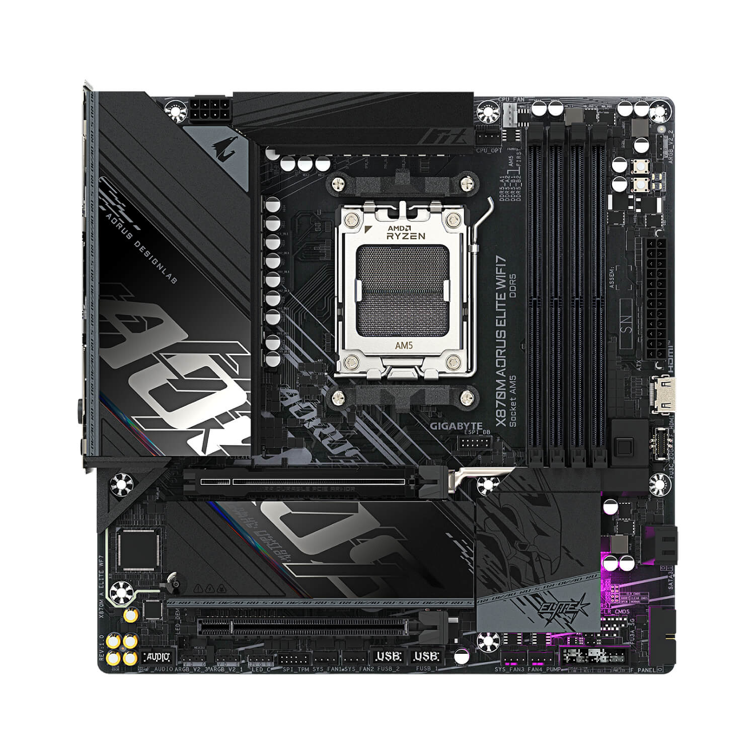 Gigabyte AMD X870M AORUS ELITE WiFi7 motherboard AM5 DDR5 - Image 3