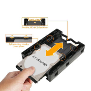 ICY DOCK EZ-Fit Lite 2x 2.5" to 3.5" Drive Bay SSD/HDD