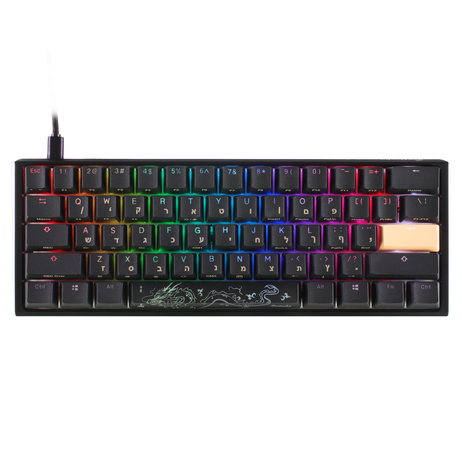 Ducky One 3 Mini Cherry Silver Switch Mechanical Keyboard Black - Image 5