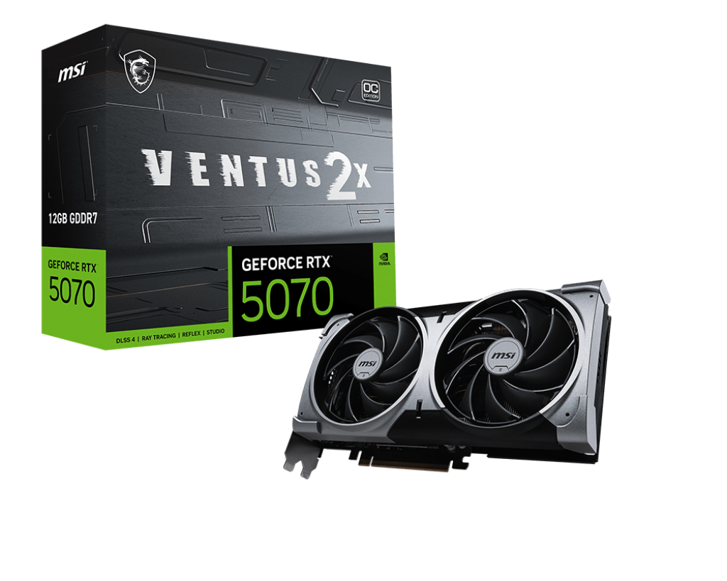 Graphics Card MSI RTX GeForce 5070 12G VENTUS 2X OC GDDR7