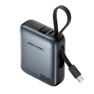 Vention 35W USB (C+C) 10000mAh Mini Power Bank Gray