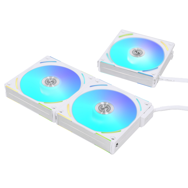 LIAN-LI Cooler 120mm AL120V2-3W UNI White 3-Fan - Image 2
