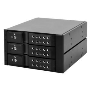 iStarUSA 5.25"x2 to 3.5"x3 SAS/SATA 6.0 Hot Swap Cage Black