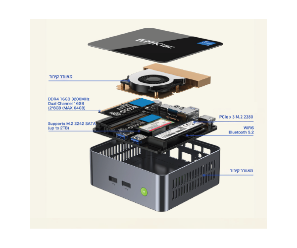 GMK-M3 Mini PC Intel I5-12450H RAM 16GB 1TB NVME - Image 4