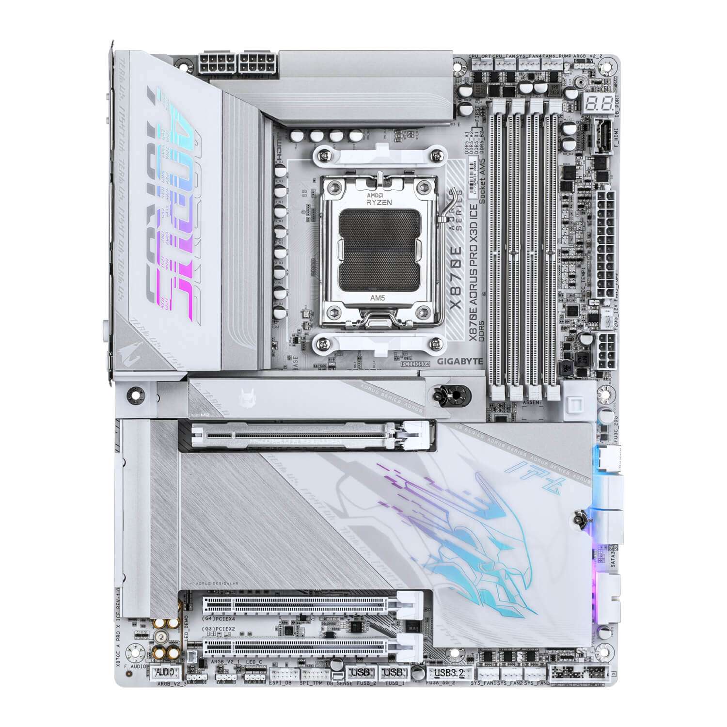 Gigabyte X870E AORUS PRO X3D ICE AMD AM5 DDR5 ATX SATA3 - Image 2