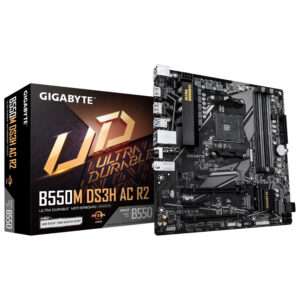 Gigabyte B550M DS3H AC R2 AMD AM4 DDR4 Micro ATX SATA3