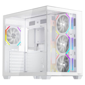 1StPlayer BV7 White PC Case Computer Mid Tower Micro ATX ARGB
