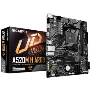 Gigabyte A520M H Motherboard AMD Socket AM4 Ryzen 5000 Ready Micro-ATX ARGB