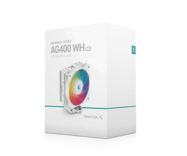DeepCool AG400 White 220W TDP 150mm RGB CPU Air Cooler - Image 2