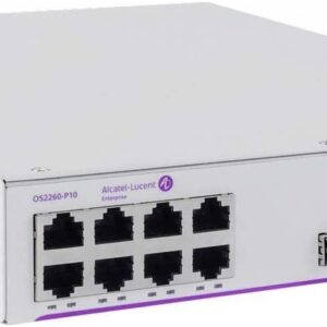Alcatel-Lucent OS2260-P10 OmniSwitch 8-Port Gigabit PoE+ Switch 4xSFP 75W