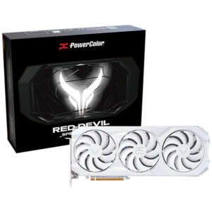 PowerColor Radeon RX 9070 XT 16GB Red Devil Spectral White OC PCIe 5.0 Gaming GPU