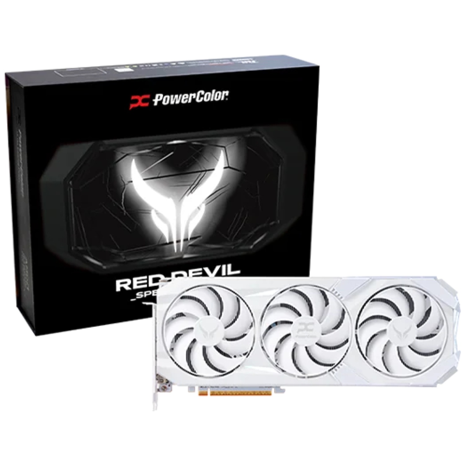 PowerColor Radeon RX 9070 XT 16GB Red Devil Spectral White OC PCIe 5.0 Gaming GPU