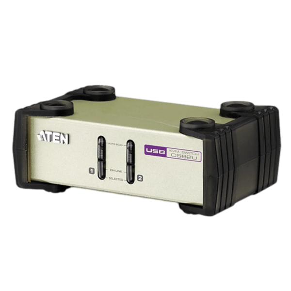 ATEN CS82U 2-Port PS/2-USB VGA KVM Switch Box Video