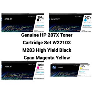Genuine HP 207X Toner Cartridge Set W2210X M283 High Yield Black Cyan Magenta Yellow