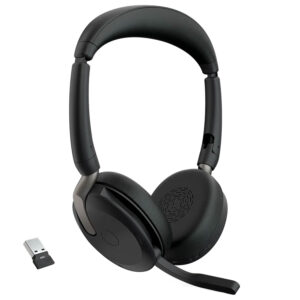 Jabra Evolve2 65 Flex UC USB-A Wireless Stereo Headset ANC Charging Pad 380a