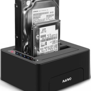 MAIVO USB 3.0 Dual Bay SATA Docking Station 2.5/3.5" HDD SSD Offline Clone Duplicator