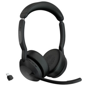 Jabra Evolve2 55 MS USB-C Bluetooth Stereo Headset Wireless ANC Black Link 380c