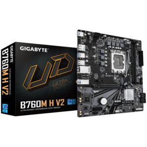 Gigabyte B760M H V2 Motherboard Intel LGA 1700 DDR4 micro ATX SATA III GB760MHV2