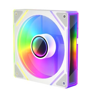 1stPlayer FC 120mm ARGB Case Fan White Infinity Mirror 4-Pin PWM Quiet Cooling