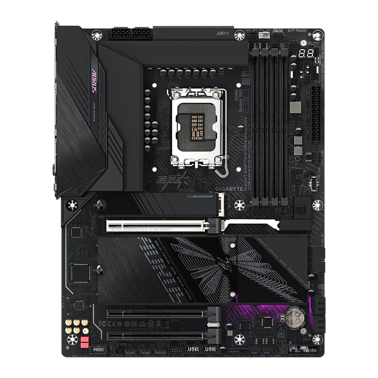Gigabyte Z890 AORUS ELITE WIFI7 PLUS LGA1851 ATX Intel Motherboard DDR5 5GbE