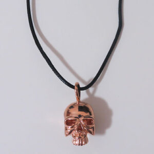 FLO Men Fashion Jewelry Skull Perfume Fill Pendant Necklace Chain Fragrance GOLD