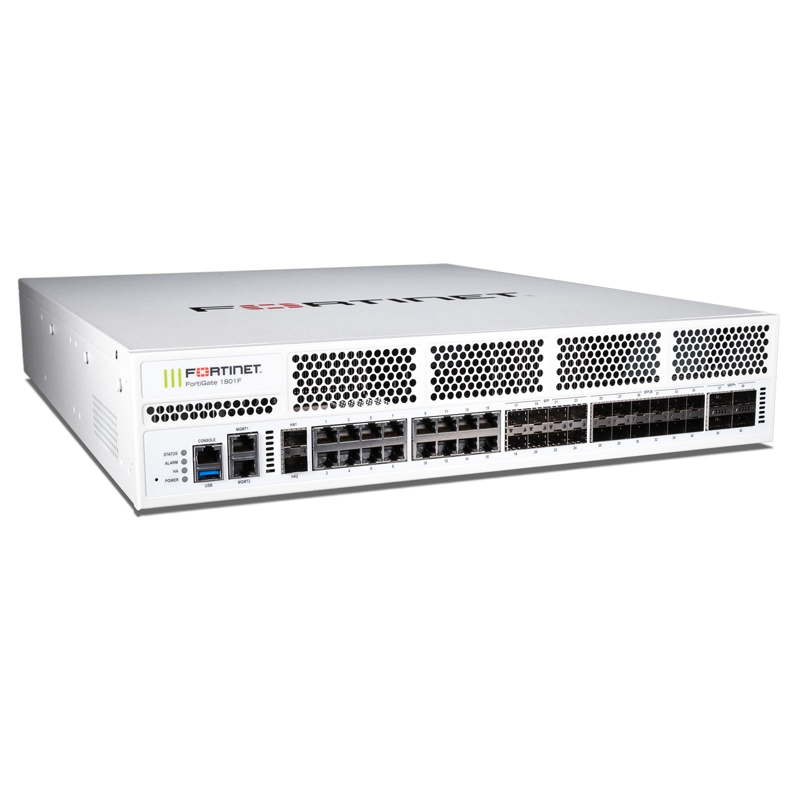 Fortinet FortiGate-1801F 4 x 40GE QSFP+ 12 x 25GE SFP28 2x 1TB SSD storage