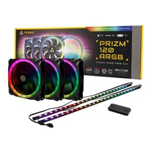 Antec Prizm 120 ARGB 3+2+C 120mm RGB LED Triple Pack Case Fan