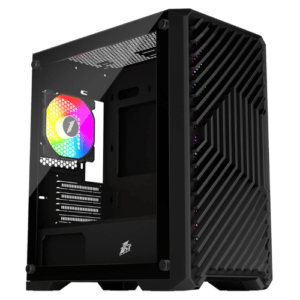 1StPlayer T5 4X ARGB 120mm Black PC Case Micro ATX T5-BK-4F7