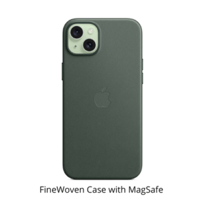 Apple FineWoven Case with MagSafe for iPhone 15 Plus Series Evergreen MT4F3ZM/A