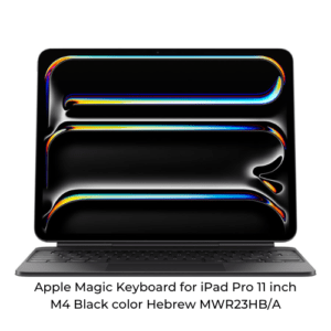 Apple Magic Keyboard for iPad Pro 11 inch M4 Black color Hebrew MWR23HB/A