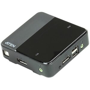 Aten CS782DP 2-Port USB DisplayPort/Audio KVM Switch 4096x2160 60 Hz 1/8" 3.5mm
