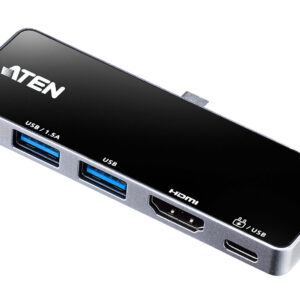 ATEN UH3238 5-in-1 USB-C Travel Dock with Power Pass-Through HDMI 3.5mm Stereo