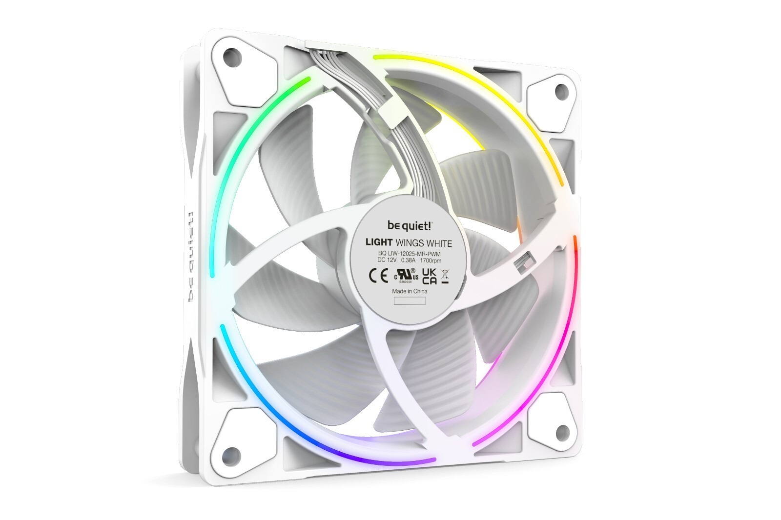 be quiet! Light Wings White 120mm PWM 20.6dB(A) Triple-Pack 1700RPM BL100 3Years