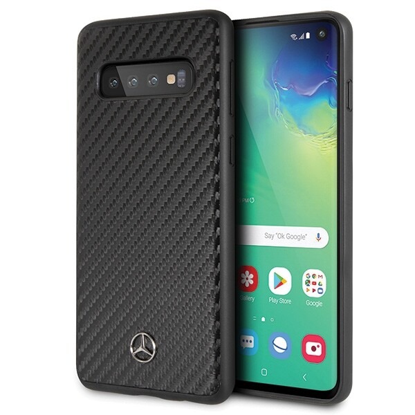 CG MOBIL Galaxy S10 Mercedes-Benz Logo DYNAMIC LINE Carbon Hard Case Black Cover