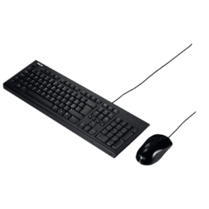 ASUS U2000 Keyboard+Mouse Set Wired 1000dpi Black
