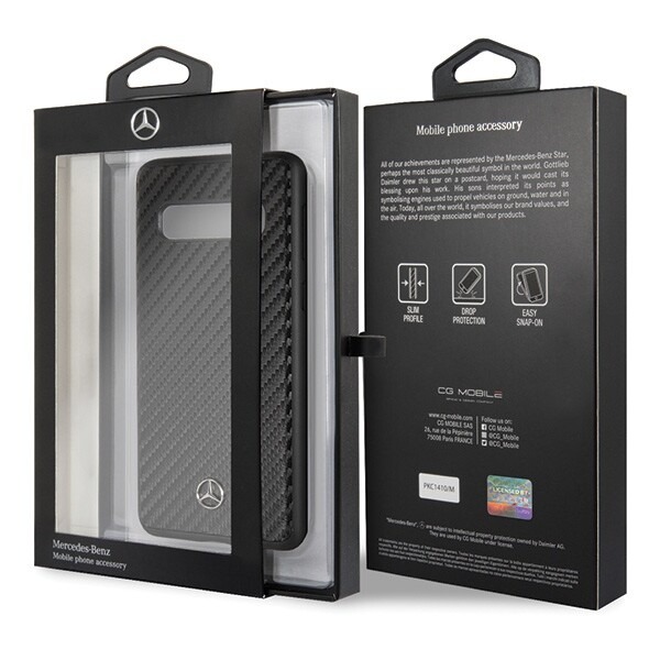 CG MOBIL Galaxy S10 Mercedes-Benz Logo DYNAMIC LINE Carbon Hard Case Black Cover - Image 5