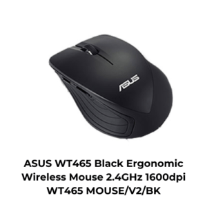 ASUS WT465 Black Ergonomic Wireless Mouse 2.4GHz 1600dpi WT465 MOUSE/V2/BK