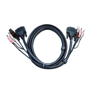 Aten 2L-7D05U 5M USB DVI-D Single Link KVM Cable (16') USB-A Male 1/8" / 3.5 mm